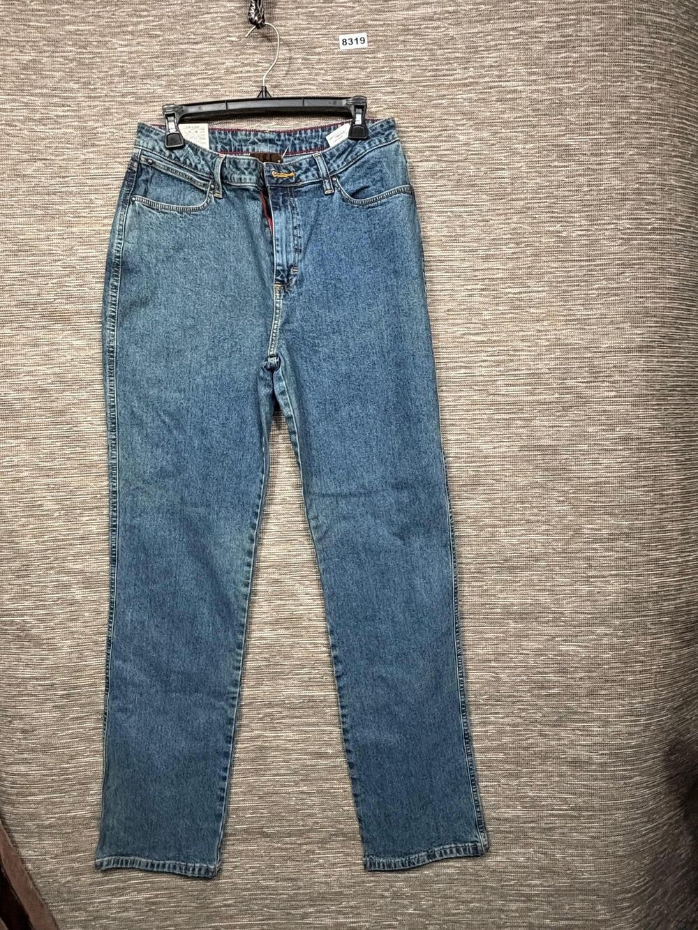 Wrangler Jeans Womens 11/12 Blue High Rise Straight Stretch Denim 34 Inseam